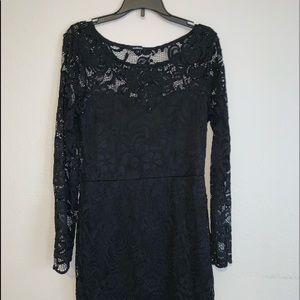 Lace Black Mini Dress